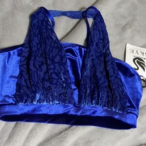 Skye by Maria Blue Velvet Bralette